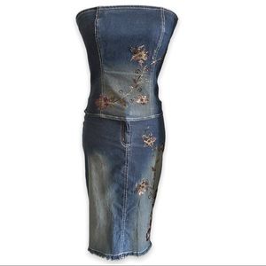 Bisou Bisou denim skirt set ✨VINTAGE✨